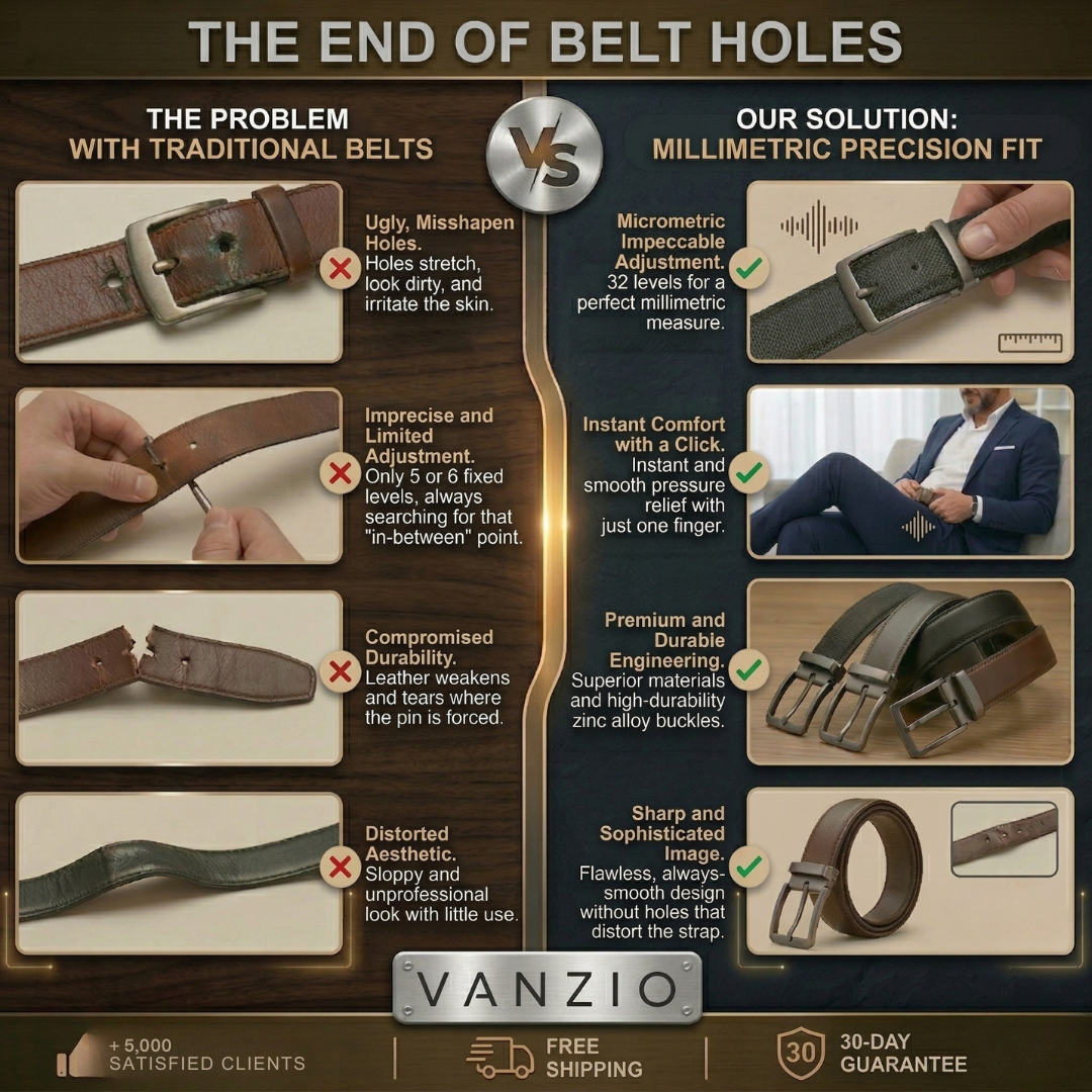 Vanzio "Classic" Precision Ratchet Belt