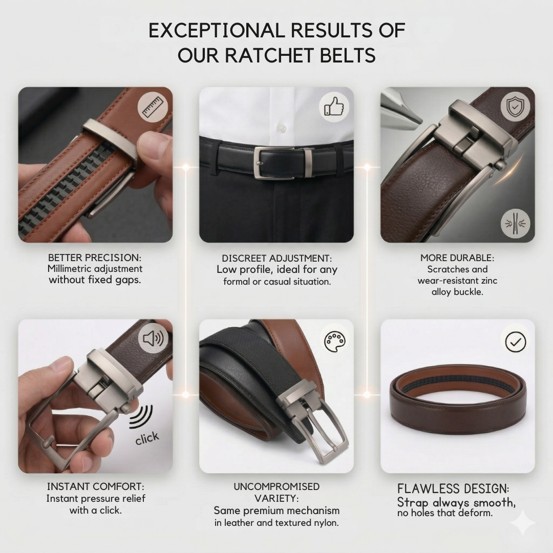 Vanzio "Classic" Precision Ratchet Belt